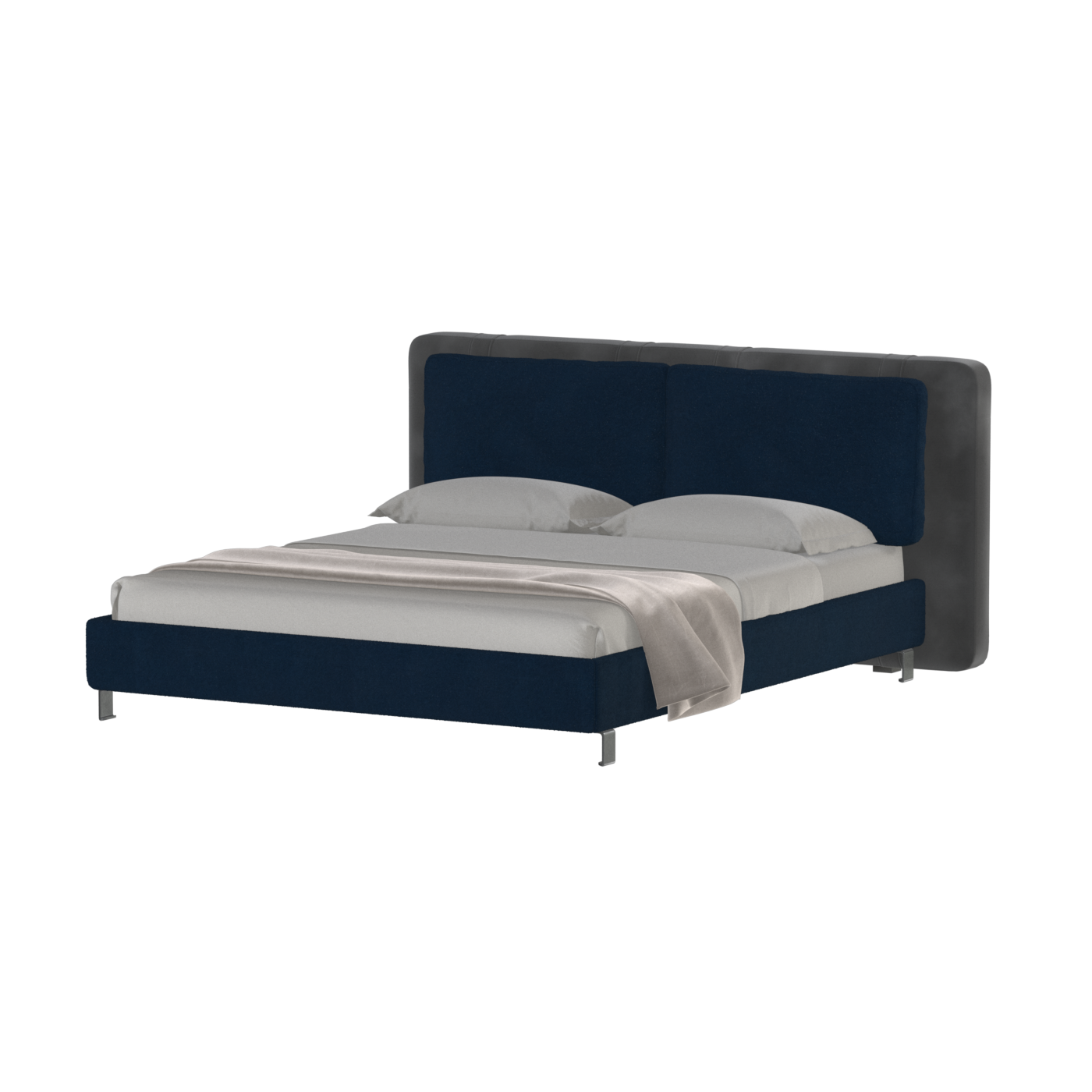 Giovanna Double Bed with Elegant Headboard