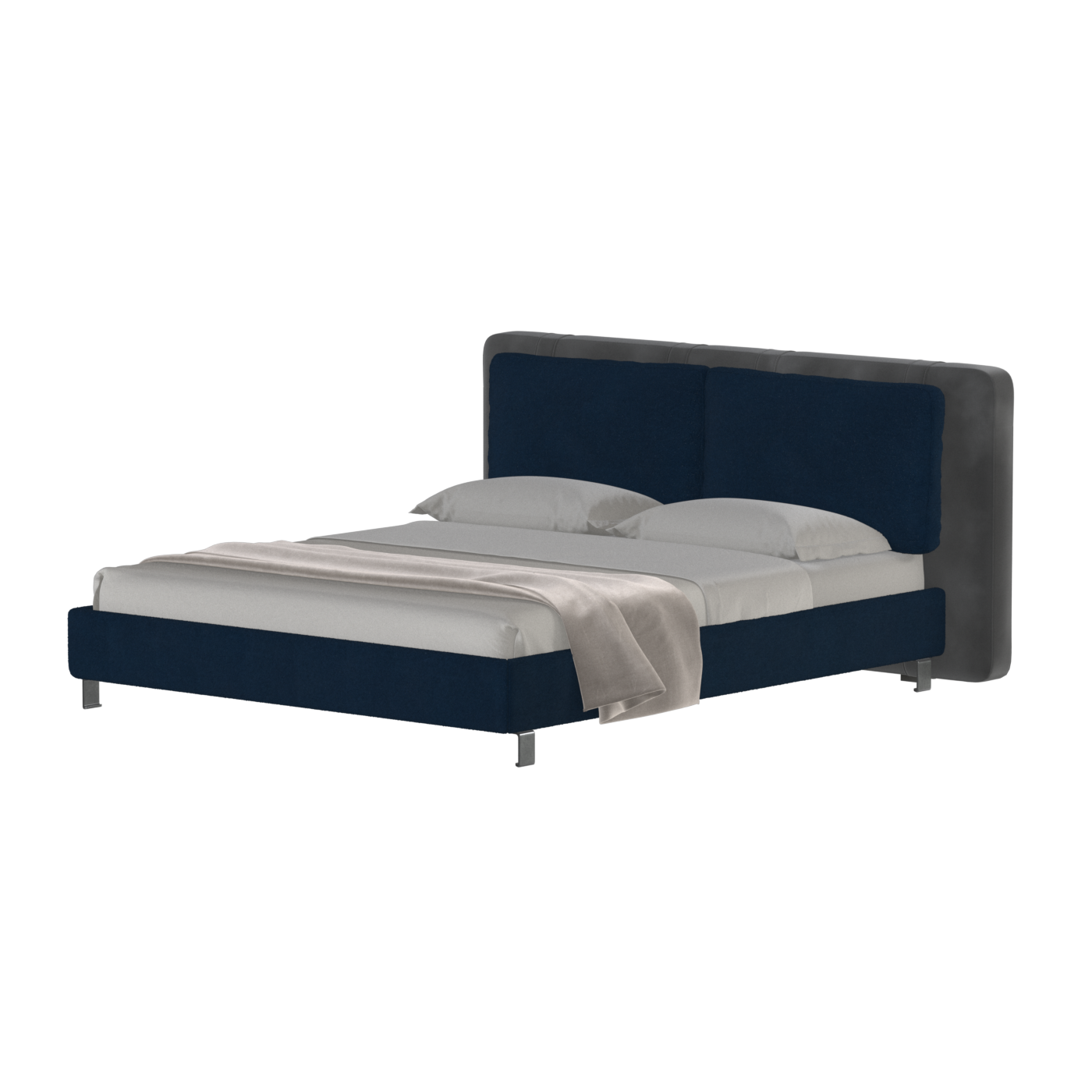 Giovanna Double Bed with Elegant Headboard