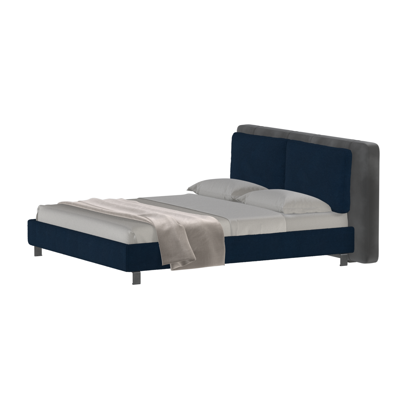 Giovanna Double Bed with Elegant Headboard