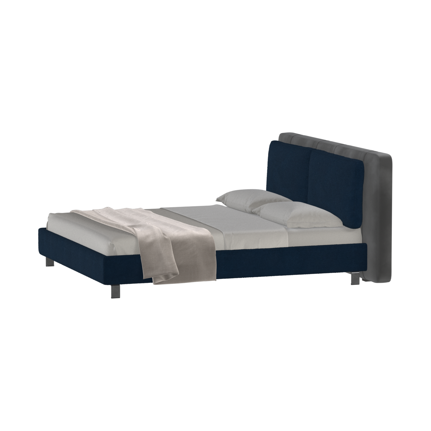 Giovanna Double Bed with Elegant Headboard