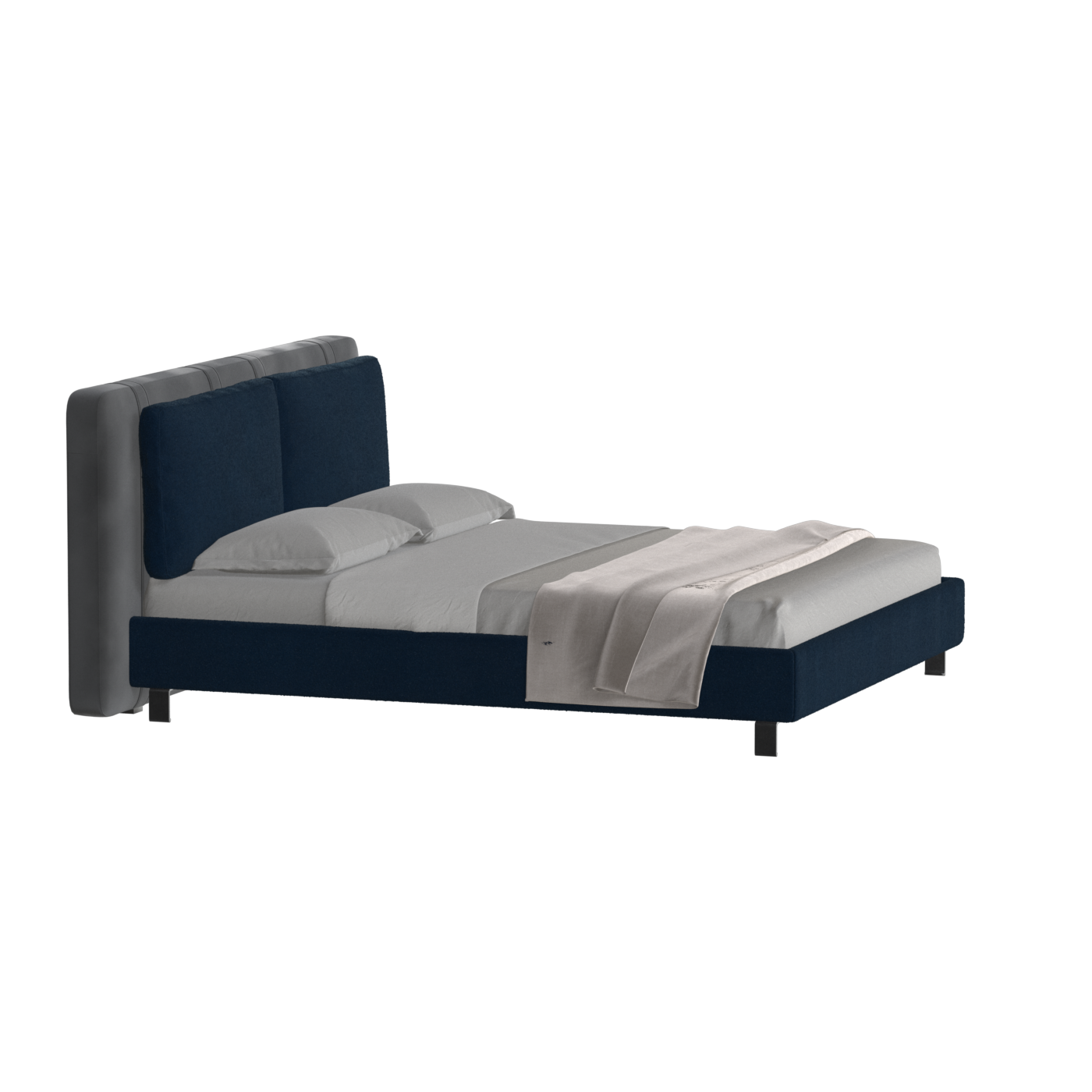 Giovanna Double Bed with Elegant Headboard