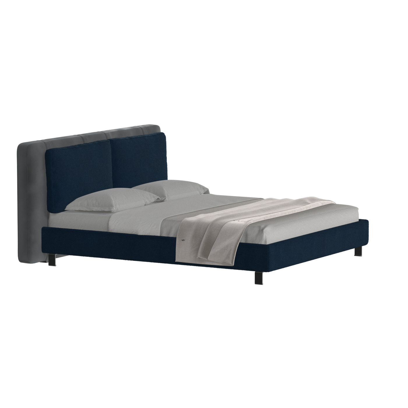 Giovanna Double Bed with Elegant Headboard