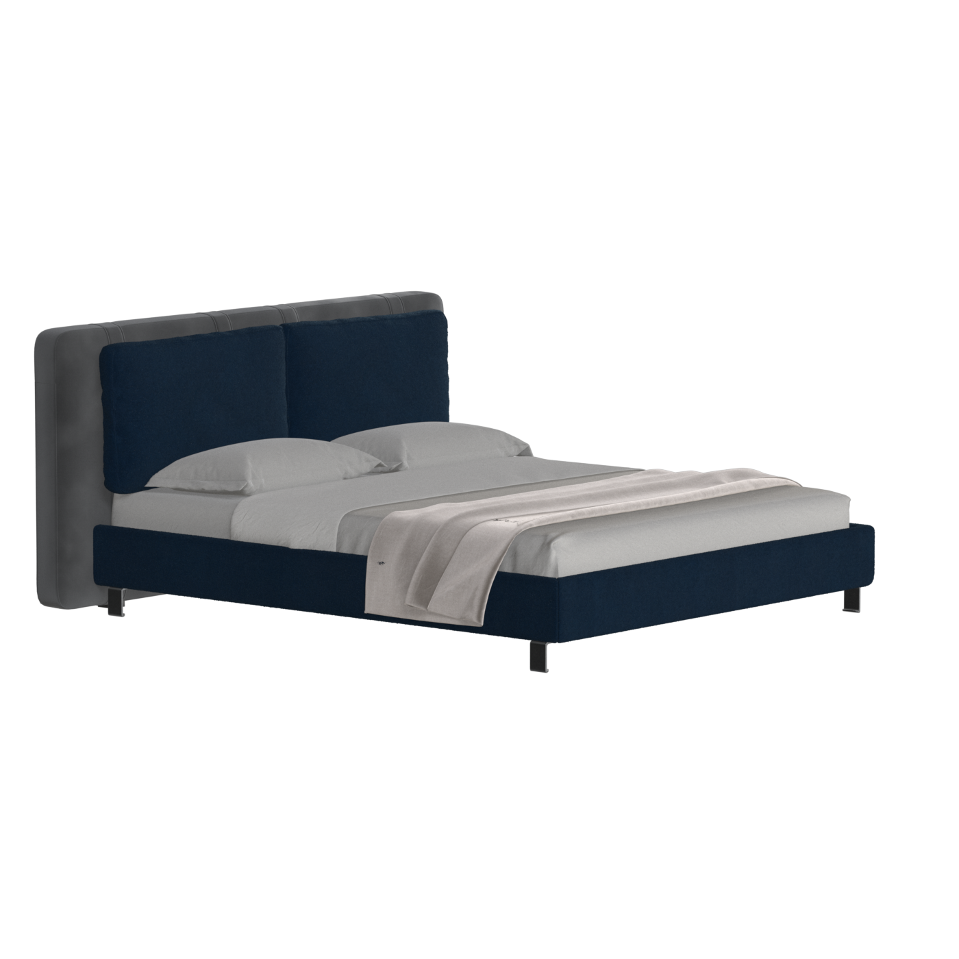 Giovanna Double Bed with Elegant Headboard