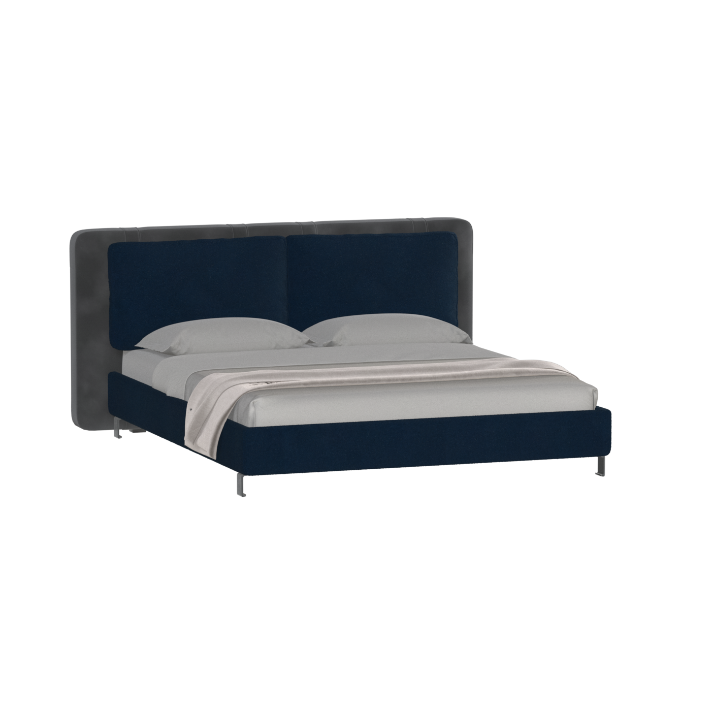 Giovanna Double Bed with Elegant Headboard