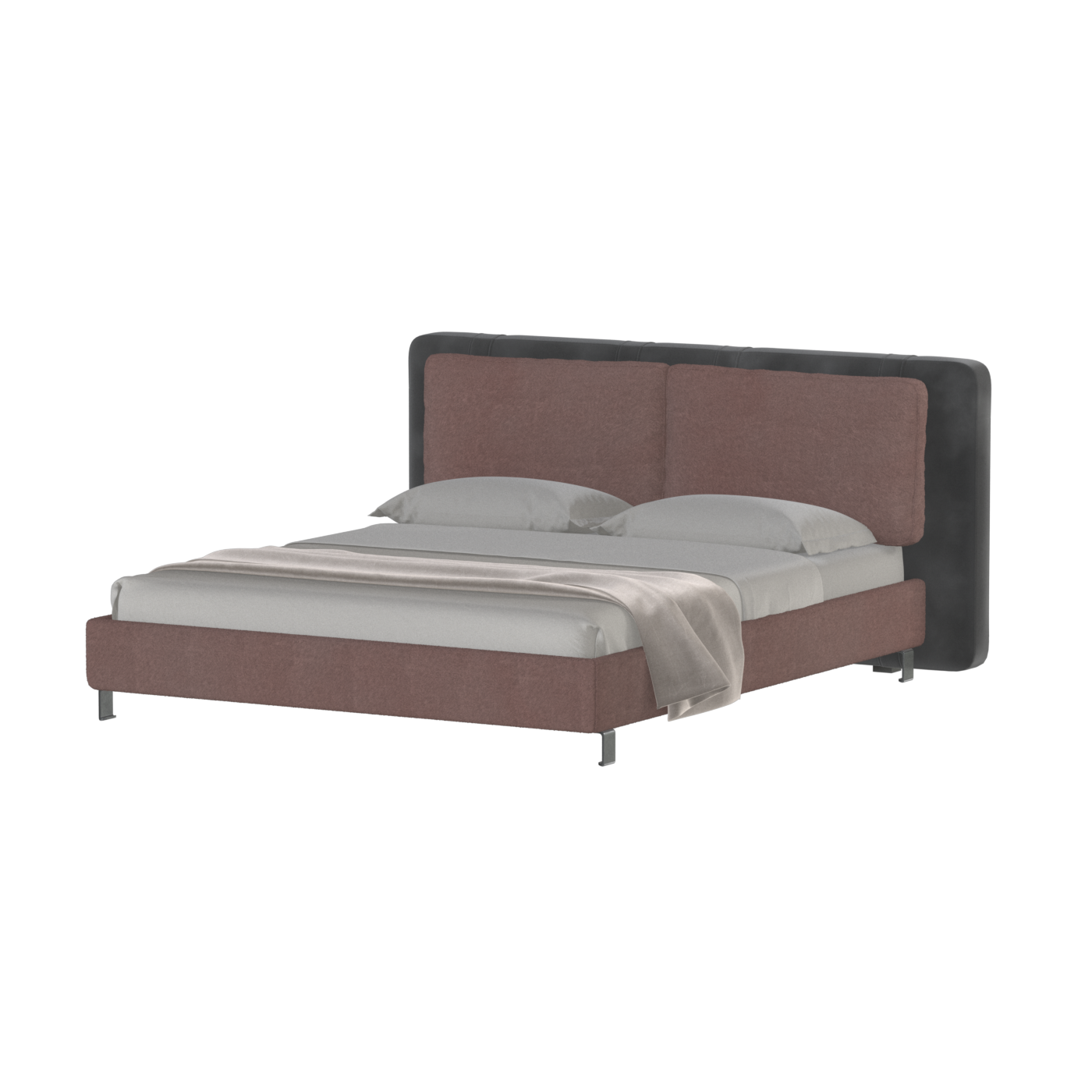 Giovanna Double Bed with Elegant Headboard