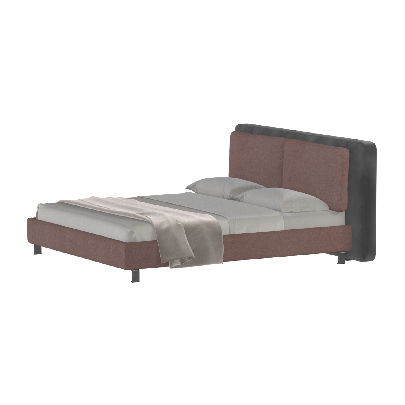 Giovanna Double Bed with Elegant Headboard