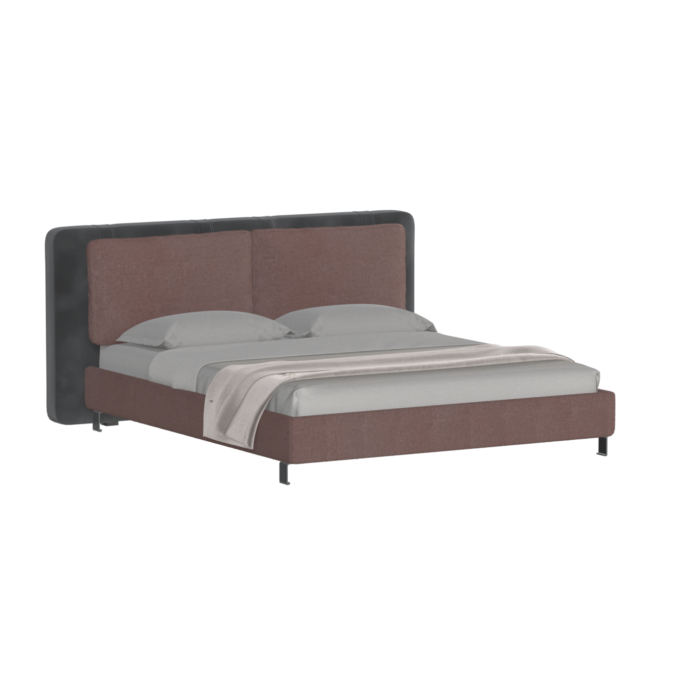 Giovanna Double Bed with Elegant Headboard