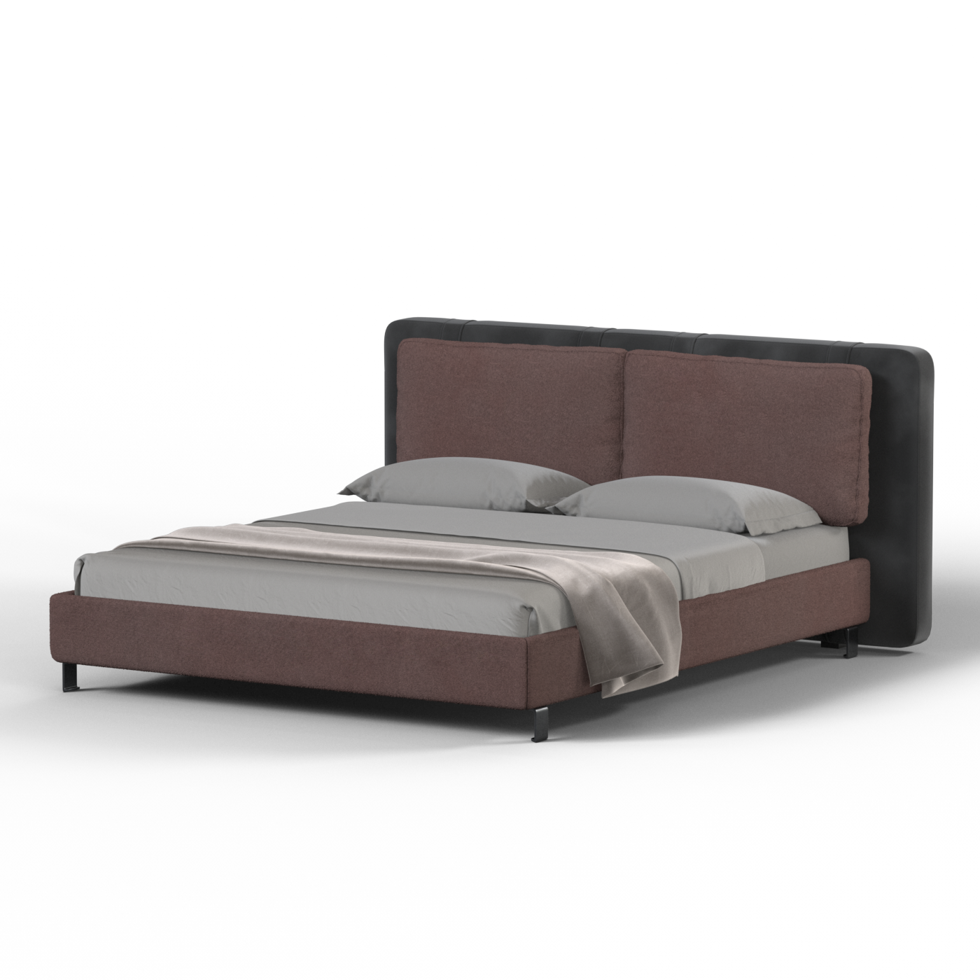 Giovanna Double Bed with Elegant Headboard