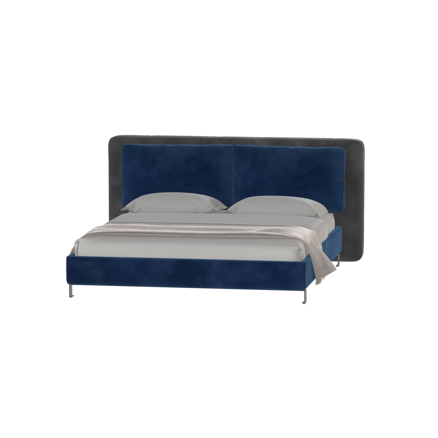 Giovanna Double Bed with Elegant Headboard