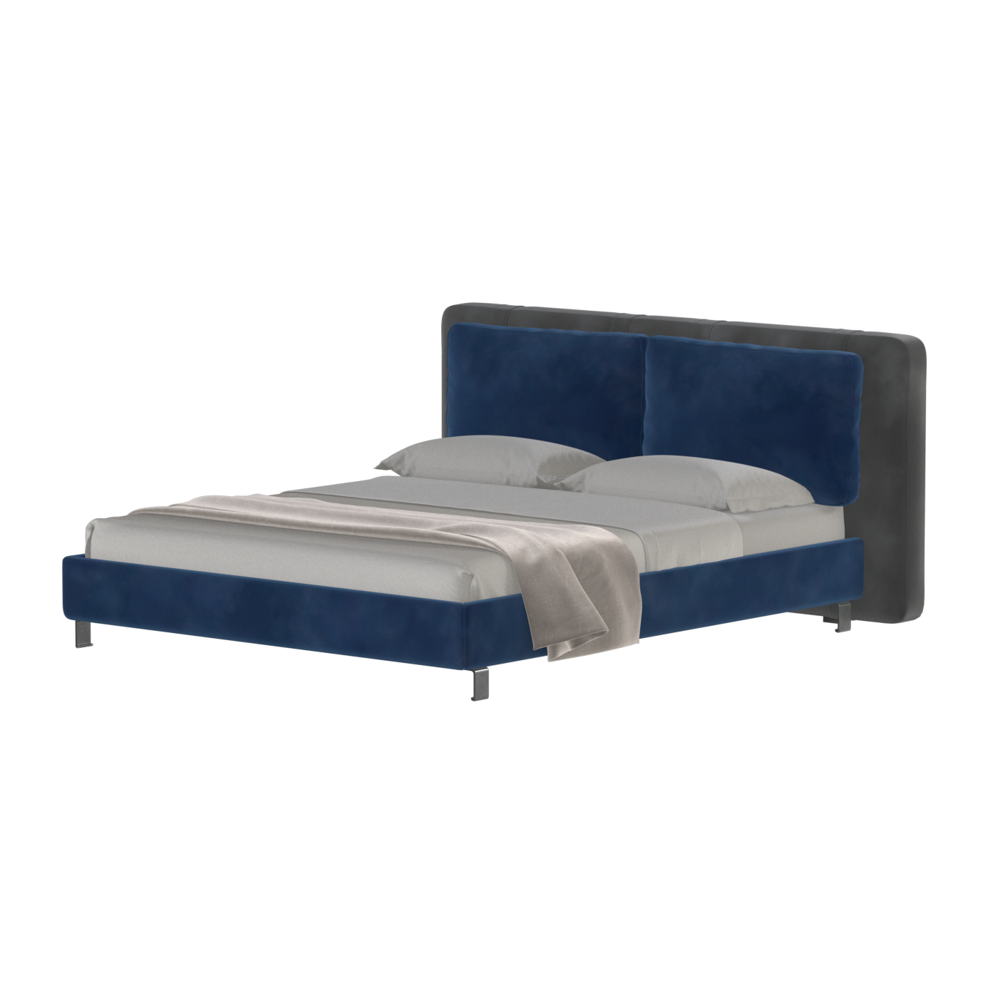 Giovanna Double Bed with Elegant Headboard