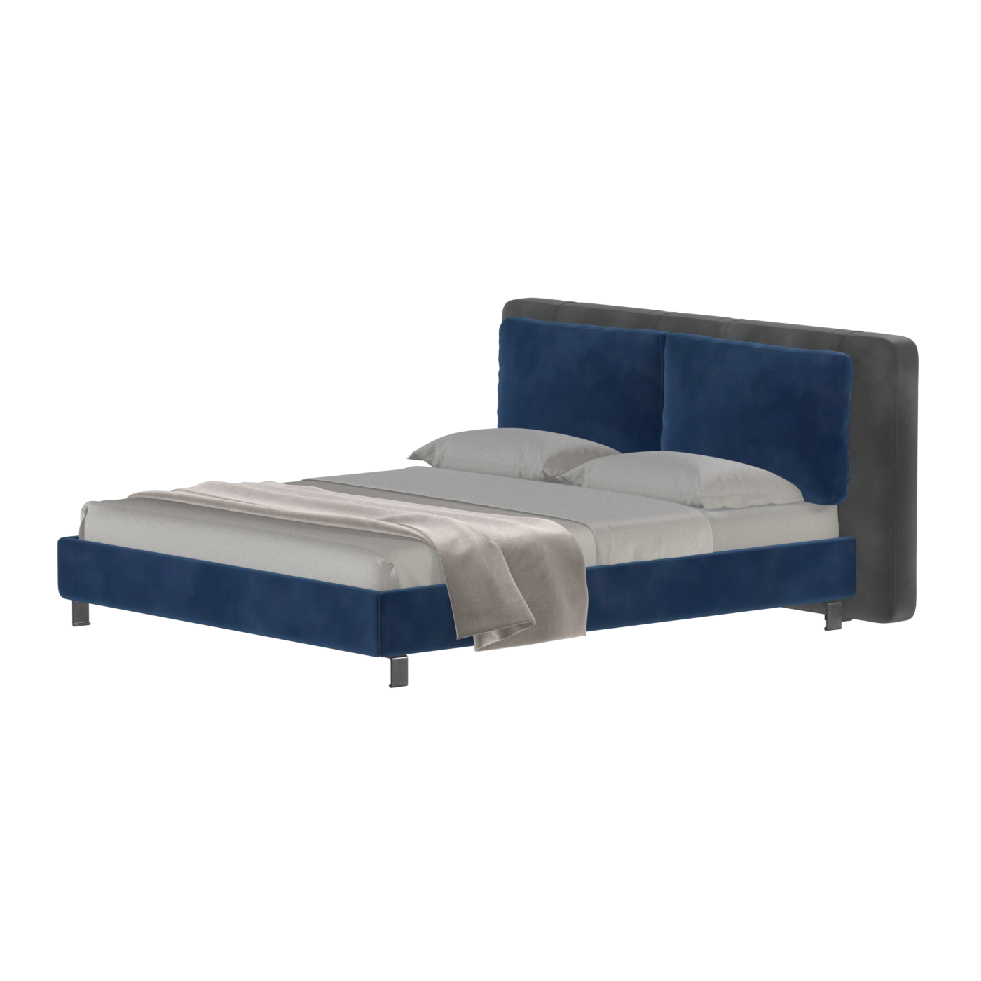 Giovanna Double Bed with Elegant Headboard