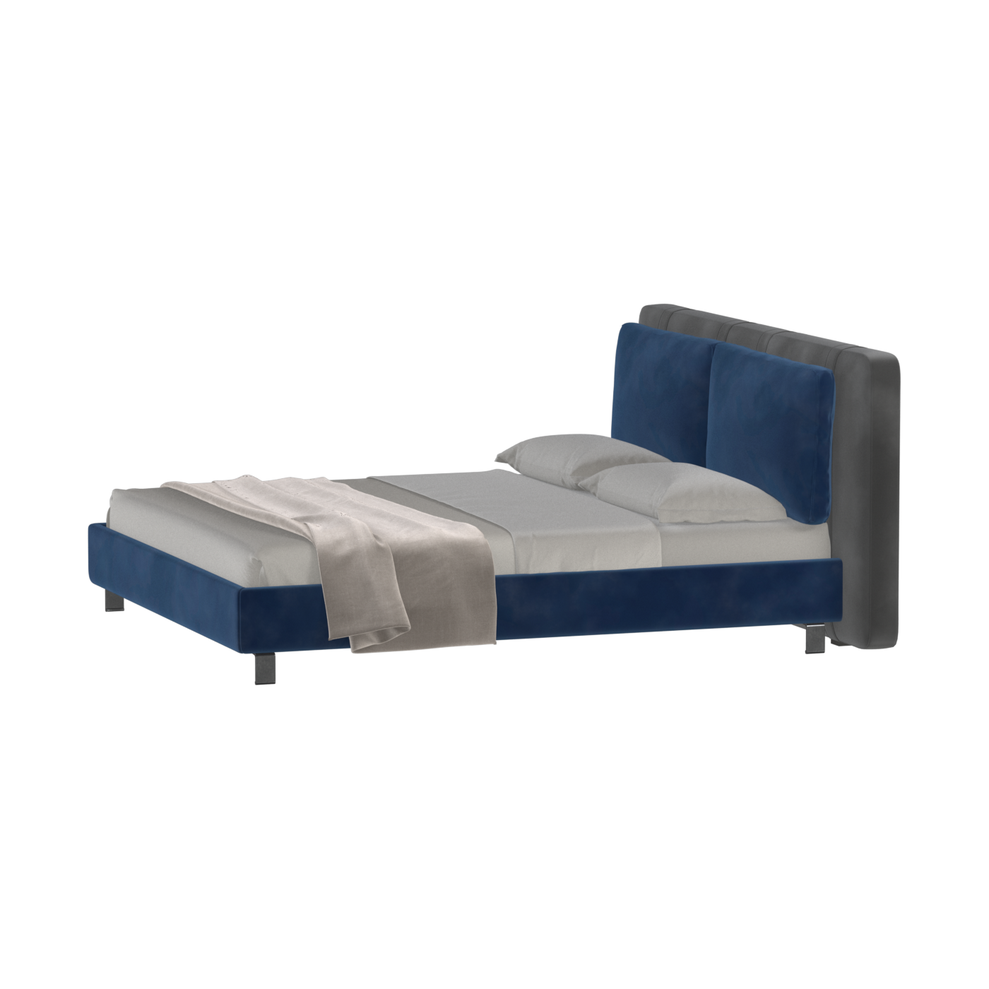 Giovanna Double Bed with Elegant Headboard