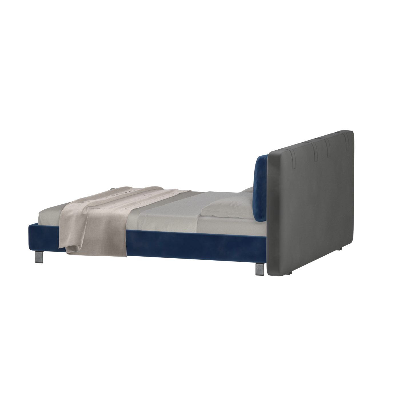 Giovanna Double Bed with Elegant Headboard