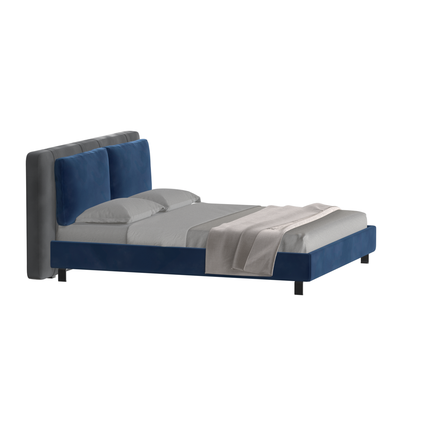 Giovanna Double Bed with Elegant Headboard