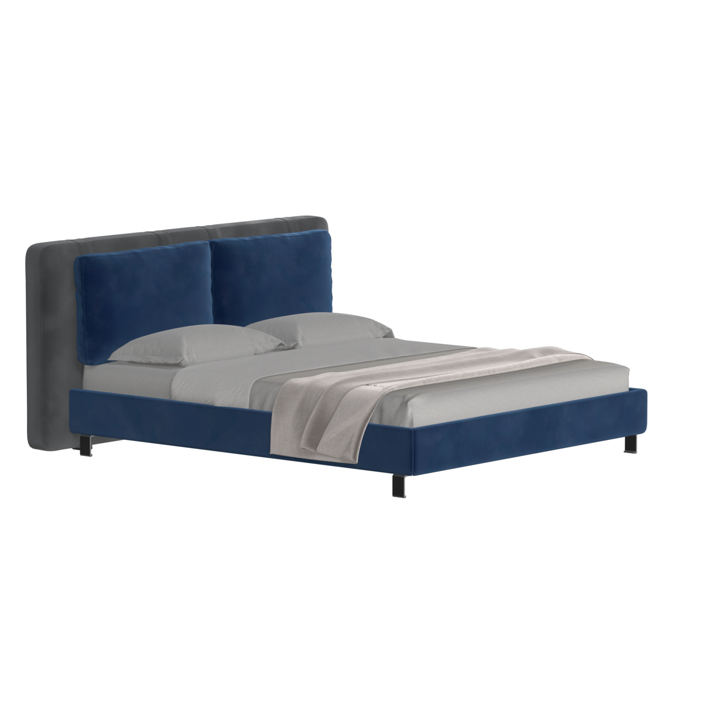 Giovanna Double Bed with Elegant Headboard