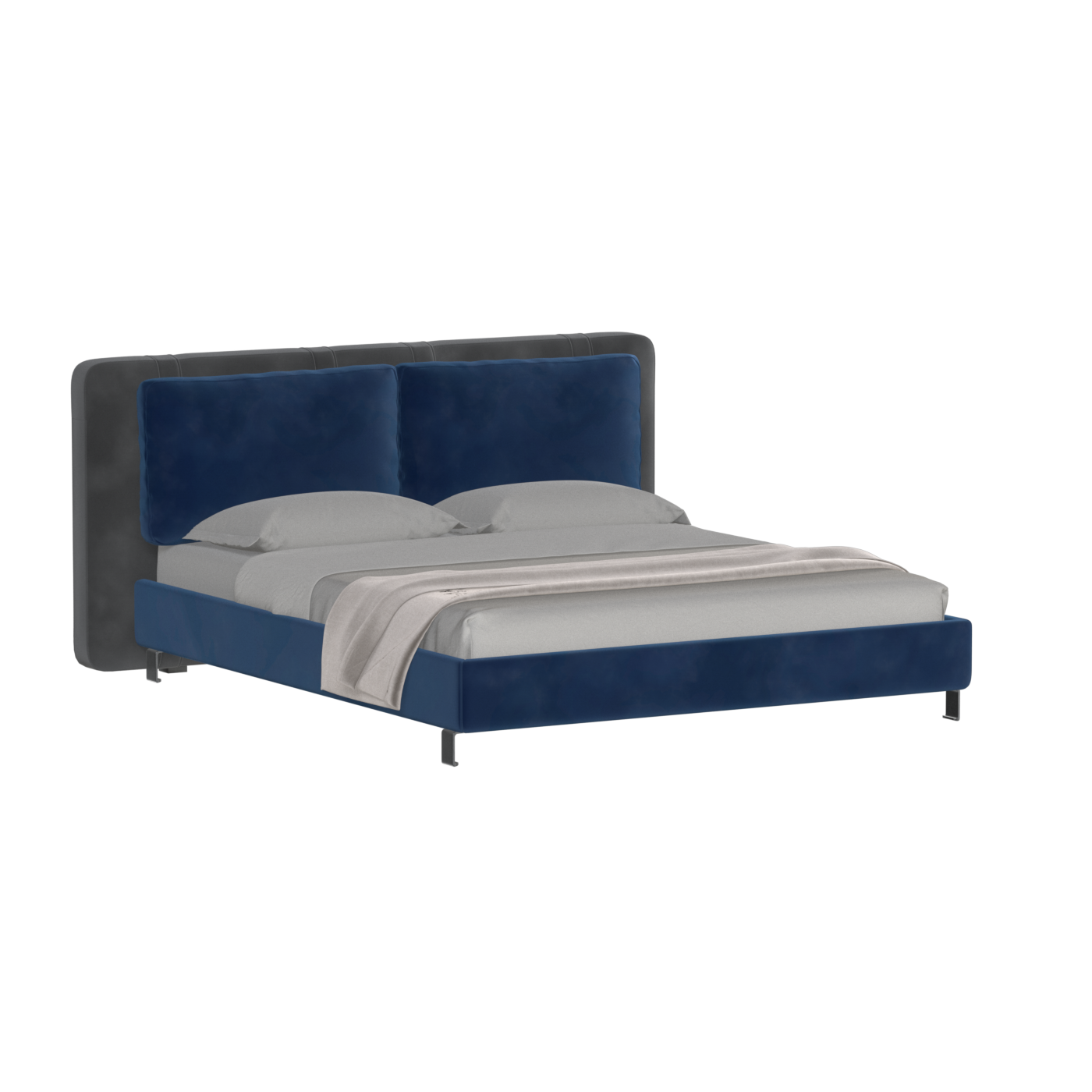 Giovanna Double Bed with Elegant Headboard