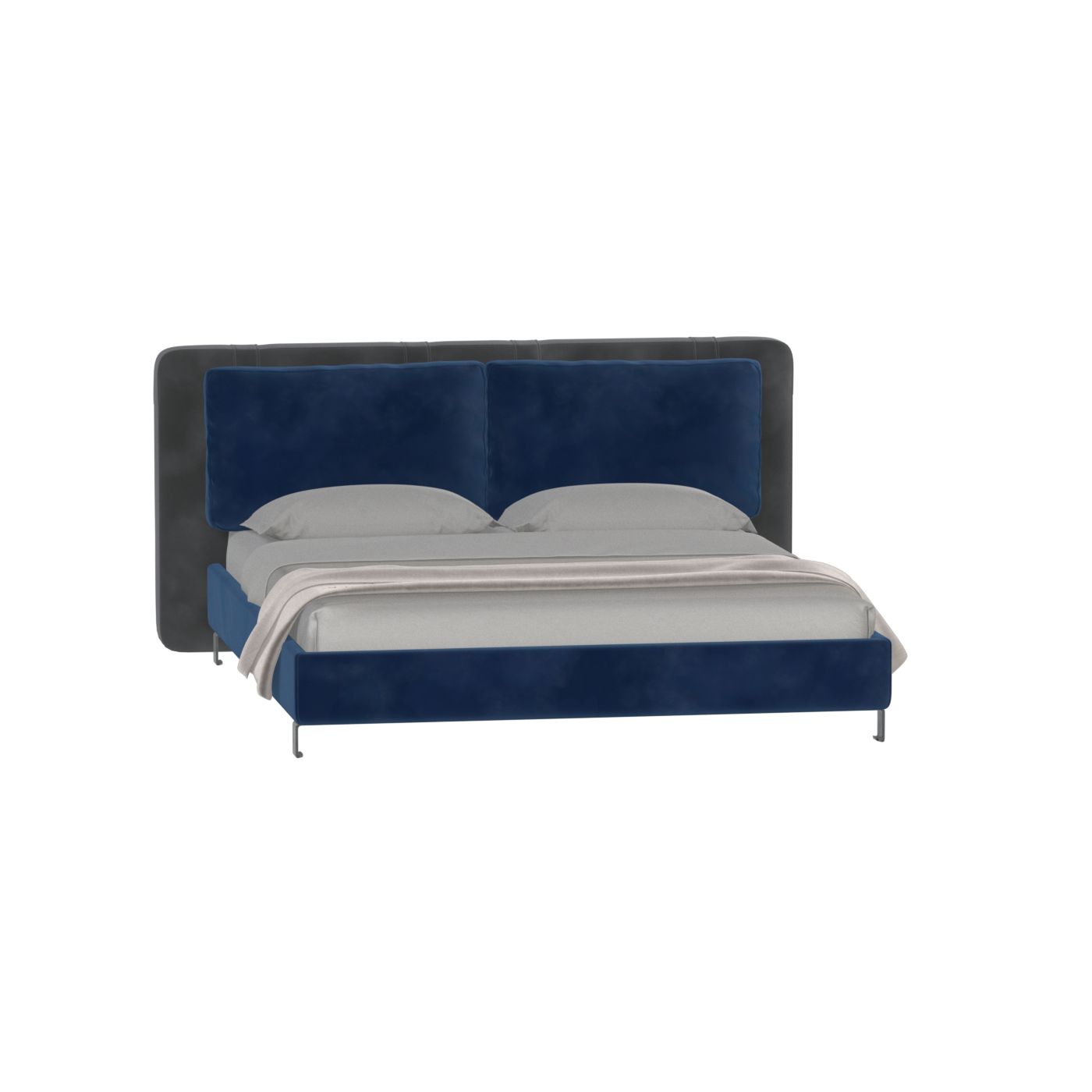 Giovanna Double Bed with Elegant Headboard