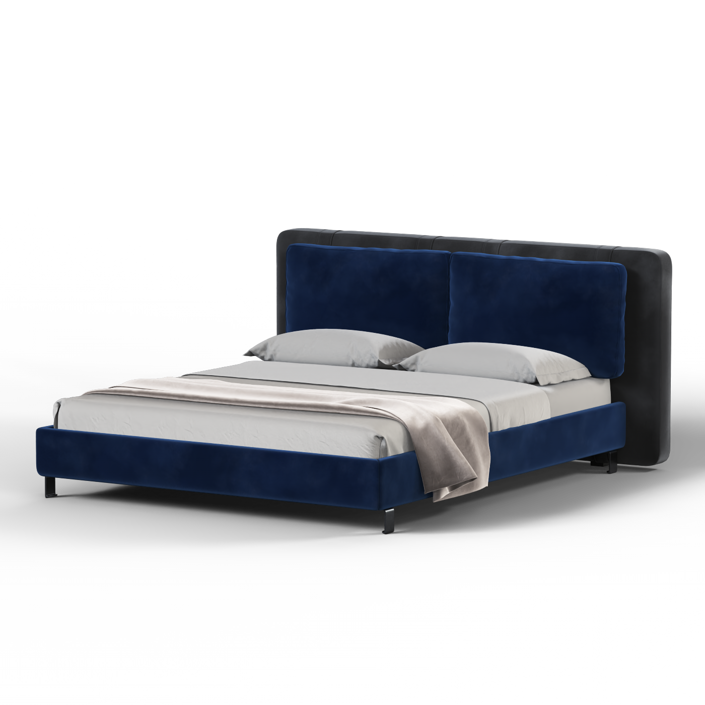 Giovanna Double Bed with Elegant Headboard