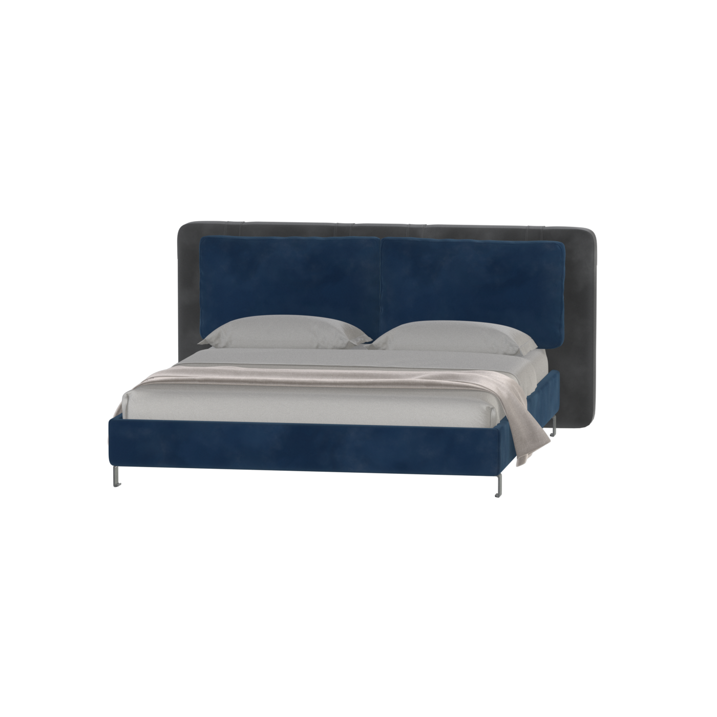 Giovanna Double Bed with Elegant Headboard