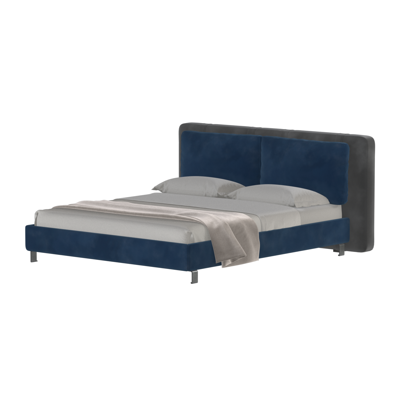 Giovanna Double Bed with Elegant Headboard