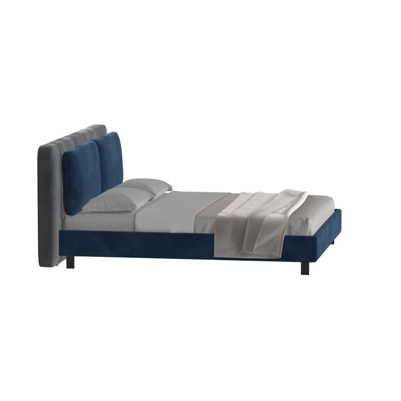Giovanna Double Bed with Elegant Headboard
