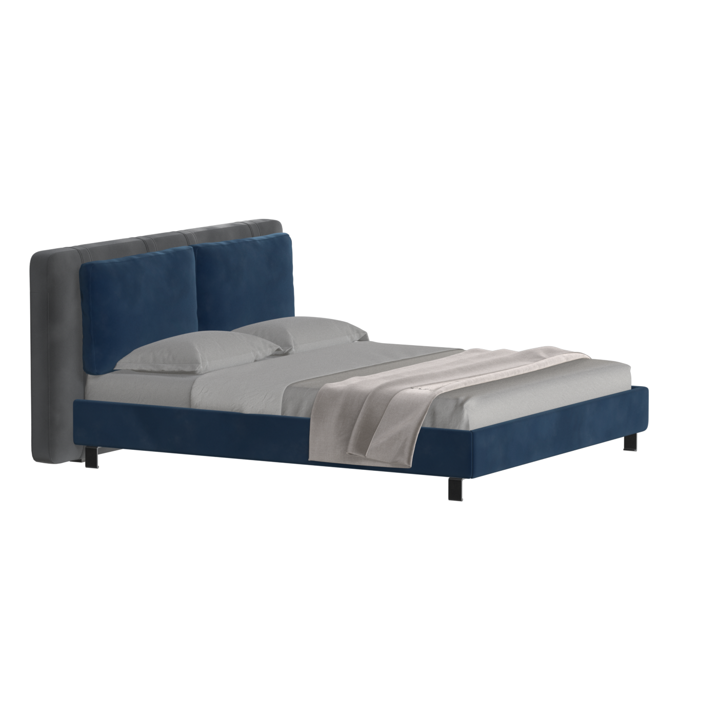 Giovanna Double Bed with Elegant Headboard