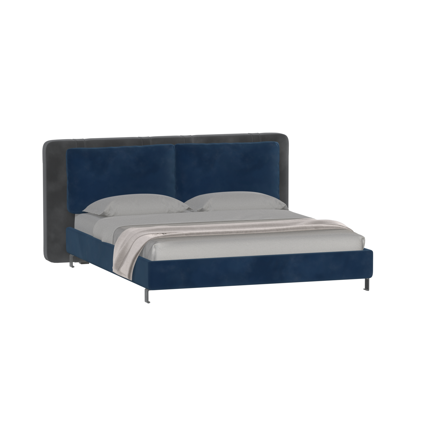 Giovanna Double Bed with Elegant Headboard