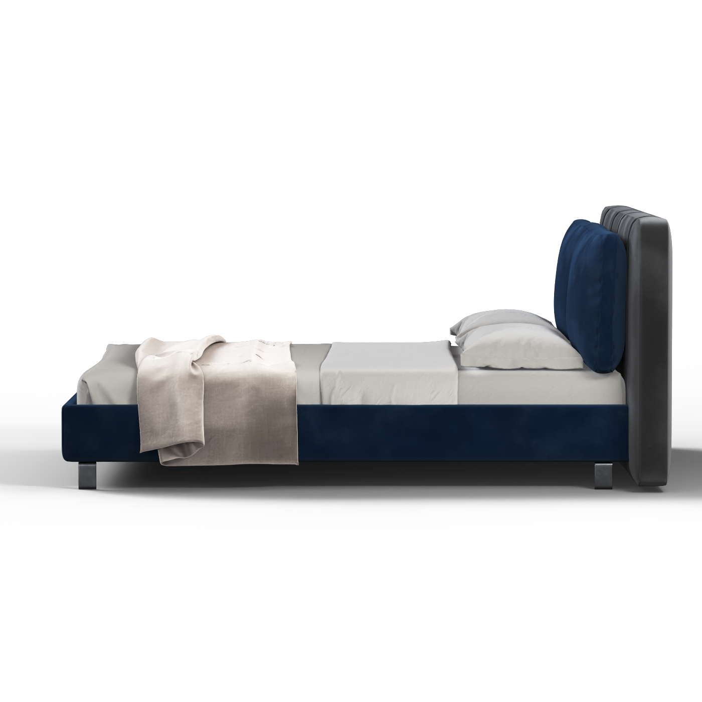 Giovanna Double Bed with Elegant Headboard