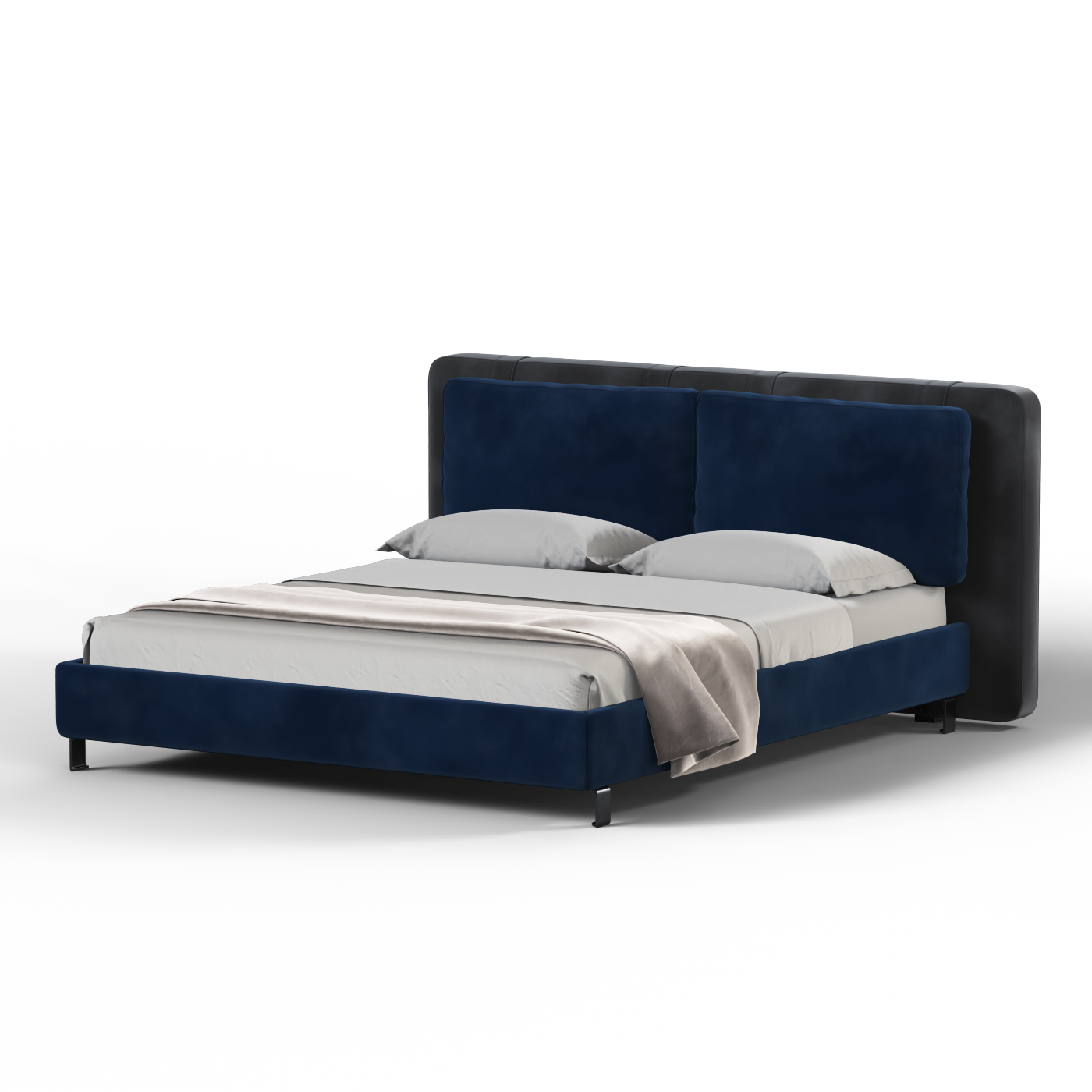 Giovanna Double Bed with Elegant Headboard