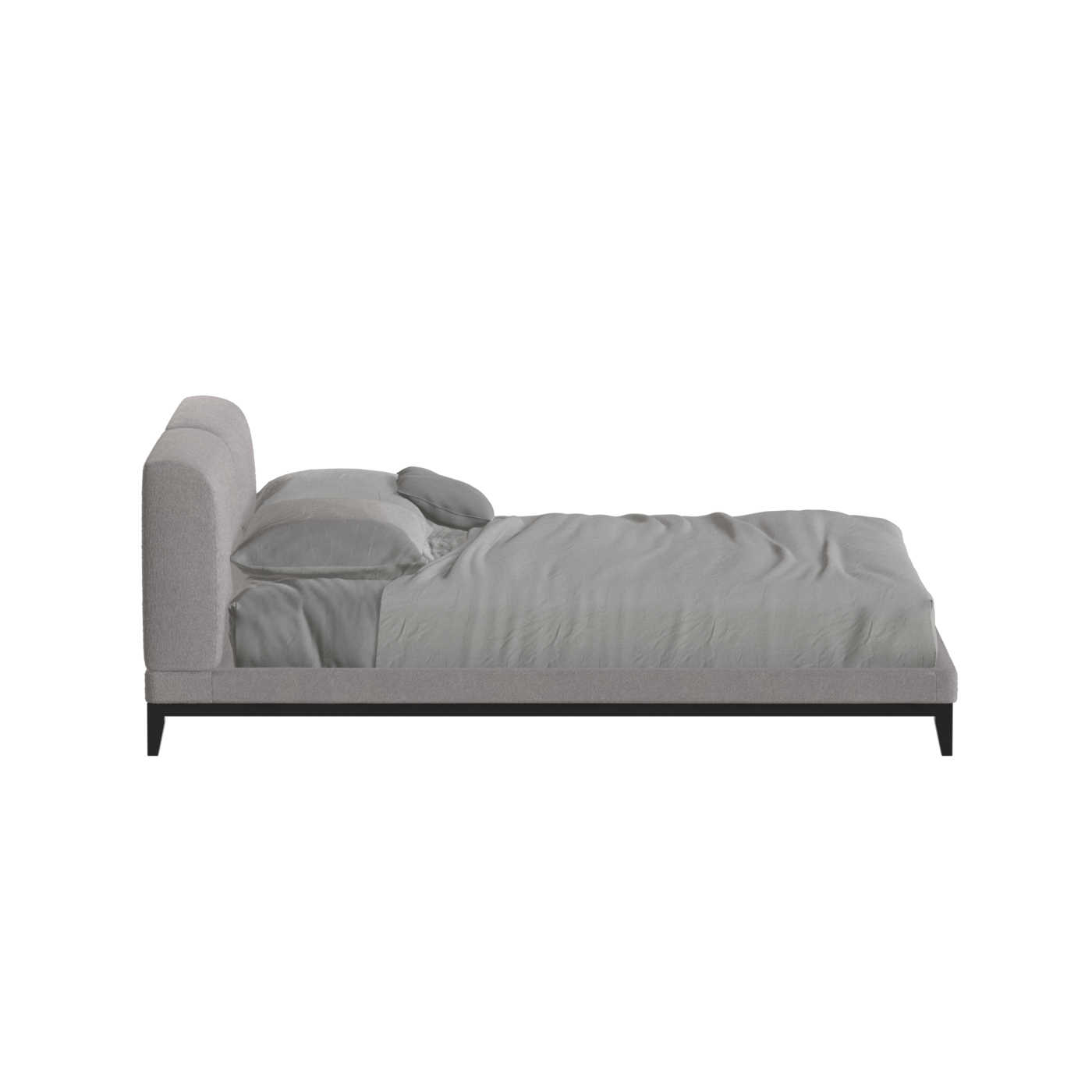 Lit double rembourré Infinity avec tête de lit élégante