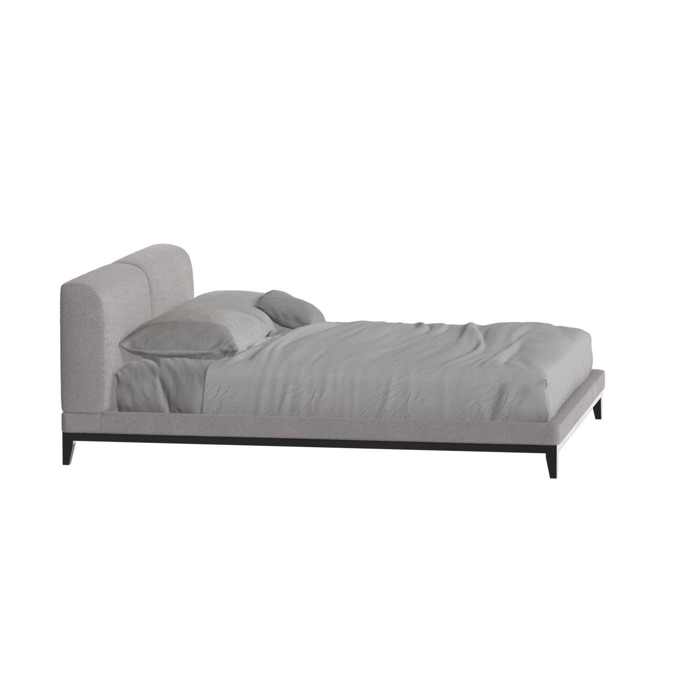 Lit double rembourré Infinity avec tête de lit élégante