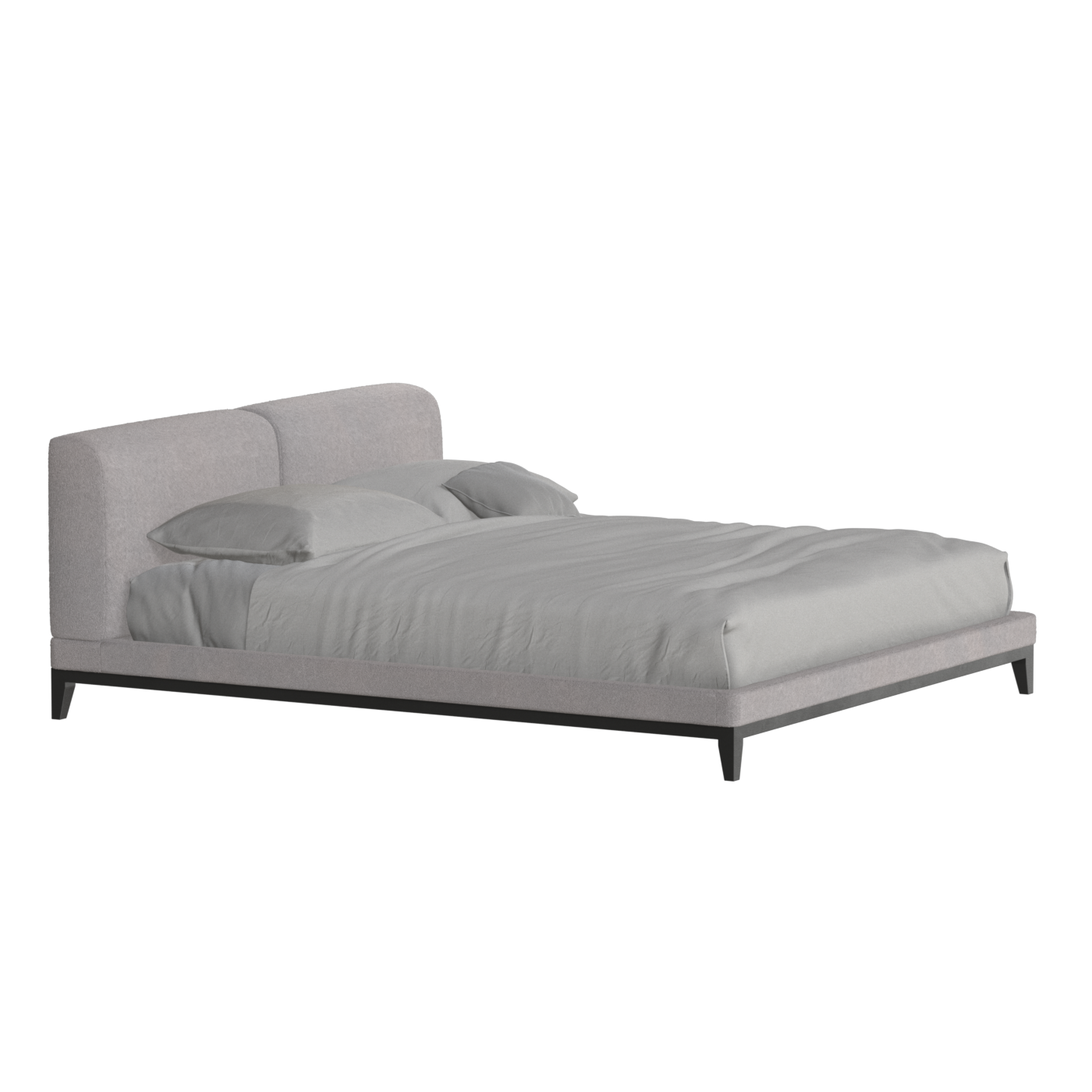 Lit double rembourré Infinity avec tête de lit élégante