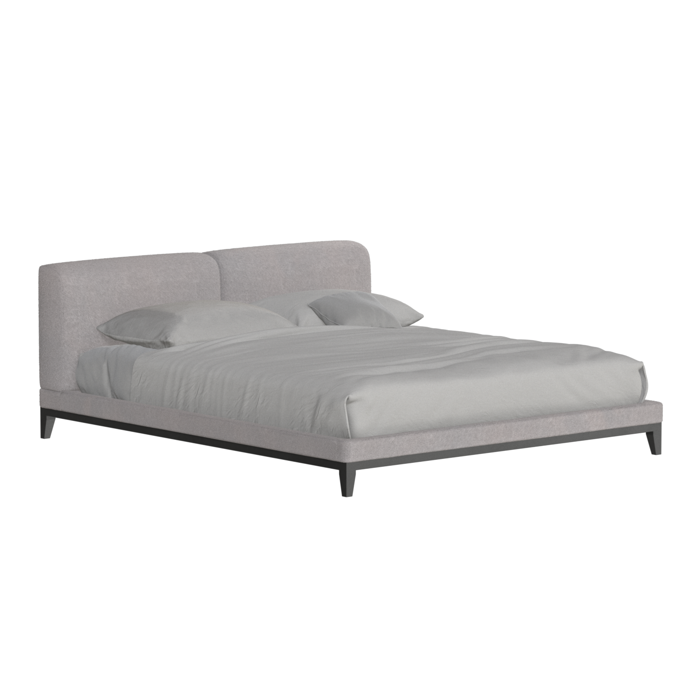Lit double rembourré Infinity avec tête de lit élégante