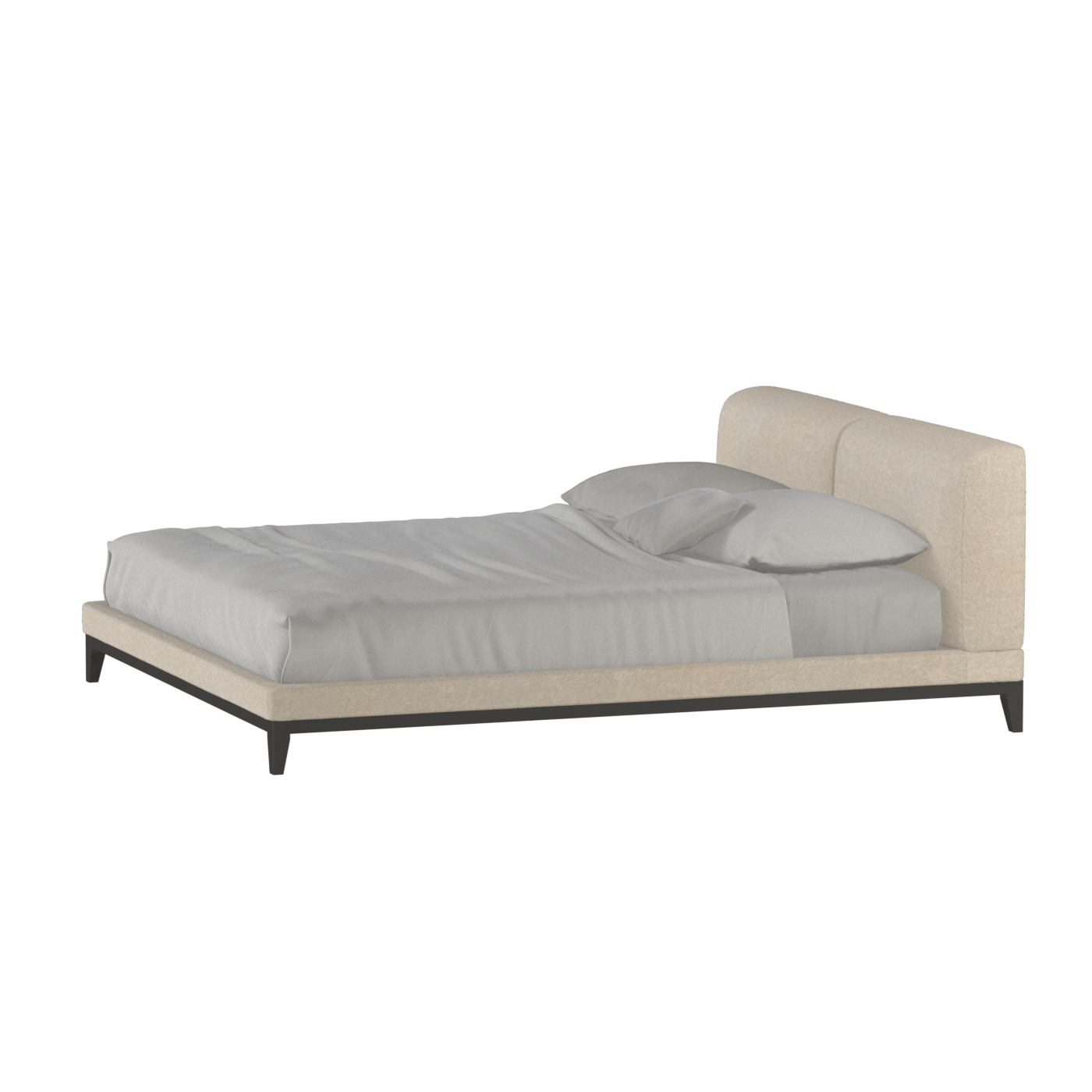 Lit double rembourré Infinity avec tête de lit élégante