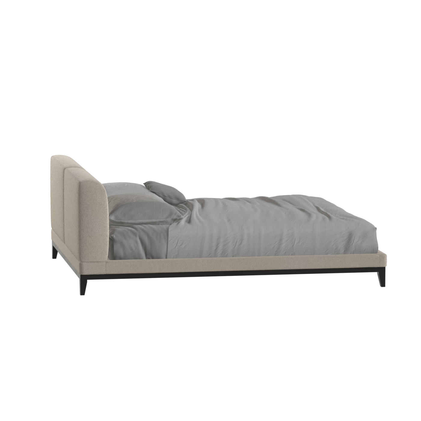 Lit double rembourré Infinity avec tête de lit élégante
