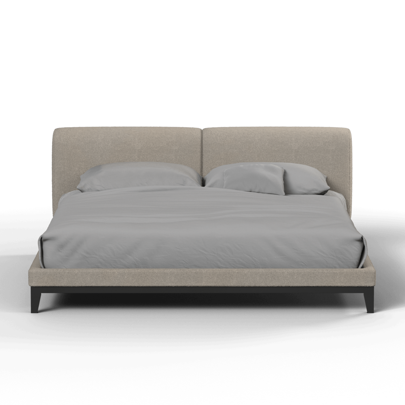 Lit double rembourré Infinity avec tête de lit élégante