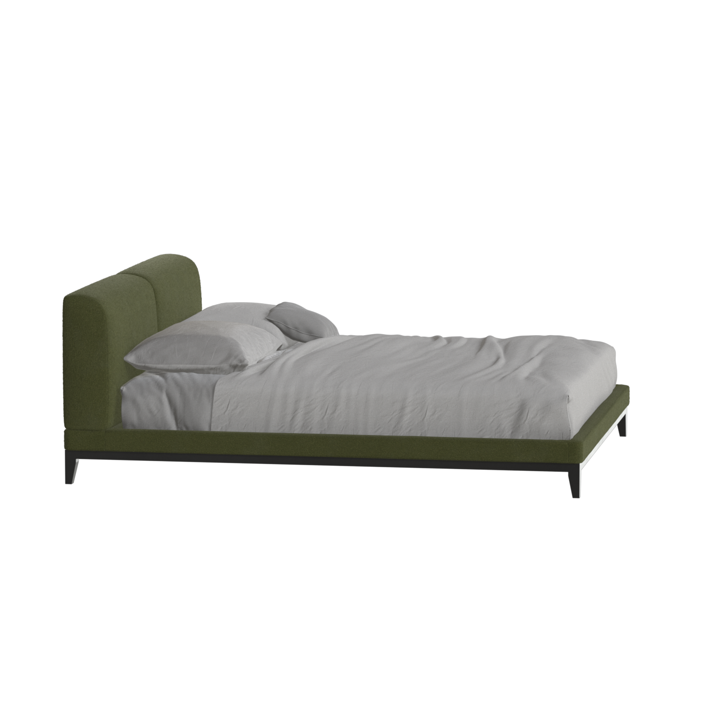 Lit double rembourré Infinity avec tête de lit élégante