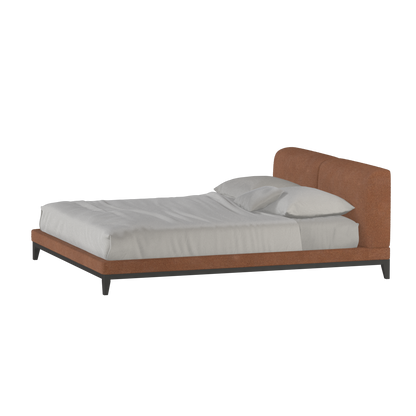 Lit double rembourré Infinity avec tête de lit élégante