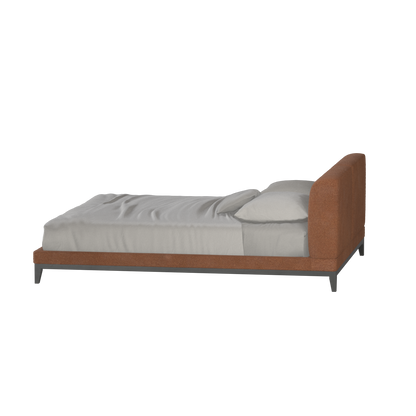Lit double rembourré Infinity avec tête de lit élégante