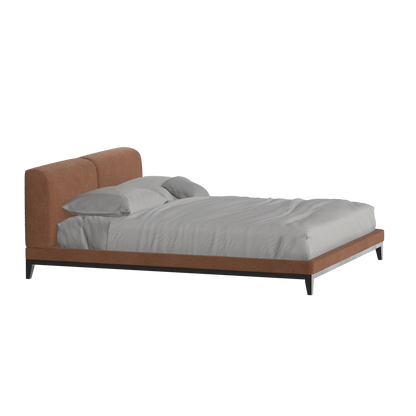 Lit double rembourré Infinity avec tête de lit élégante