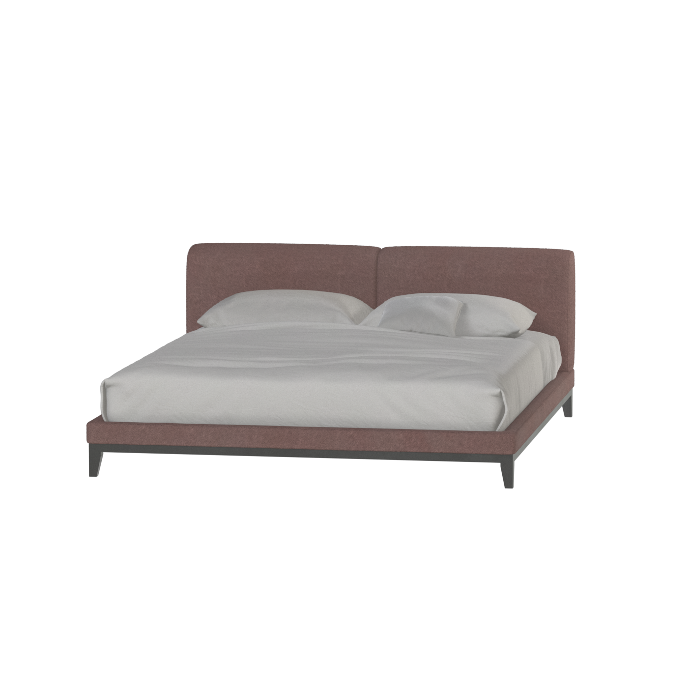 Infinity Upholstered Double Bed with Elegant Headboard