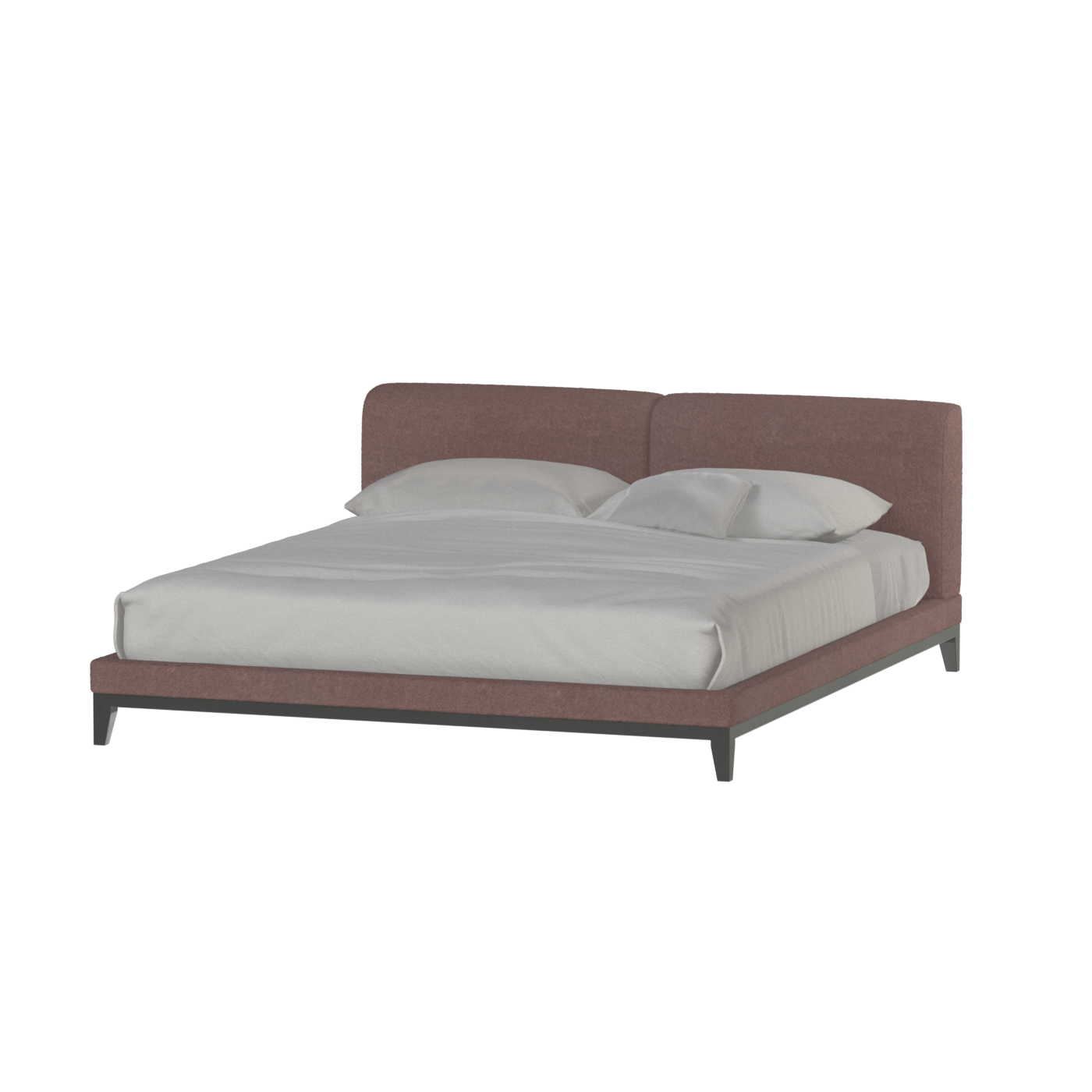 Infinity Upholstered Double Bed with Elegant Headboard