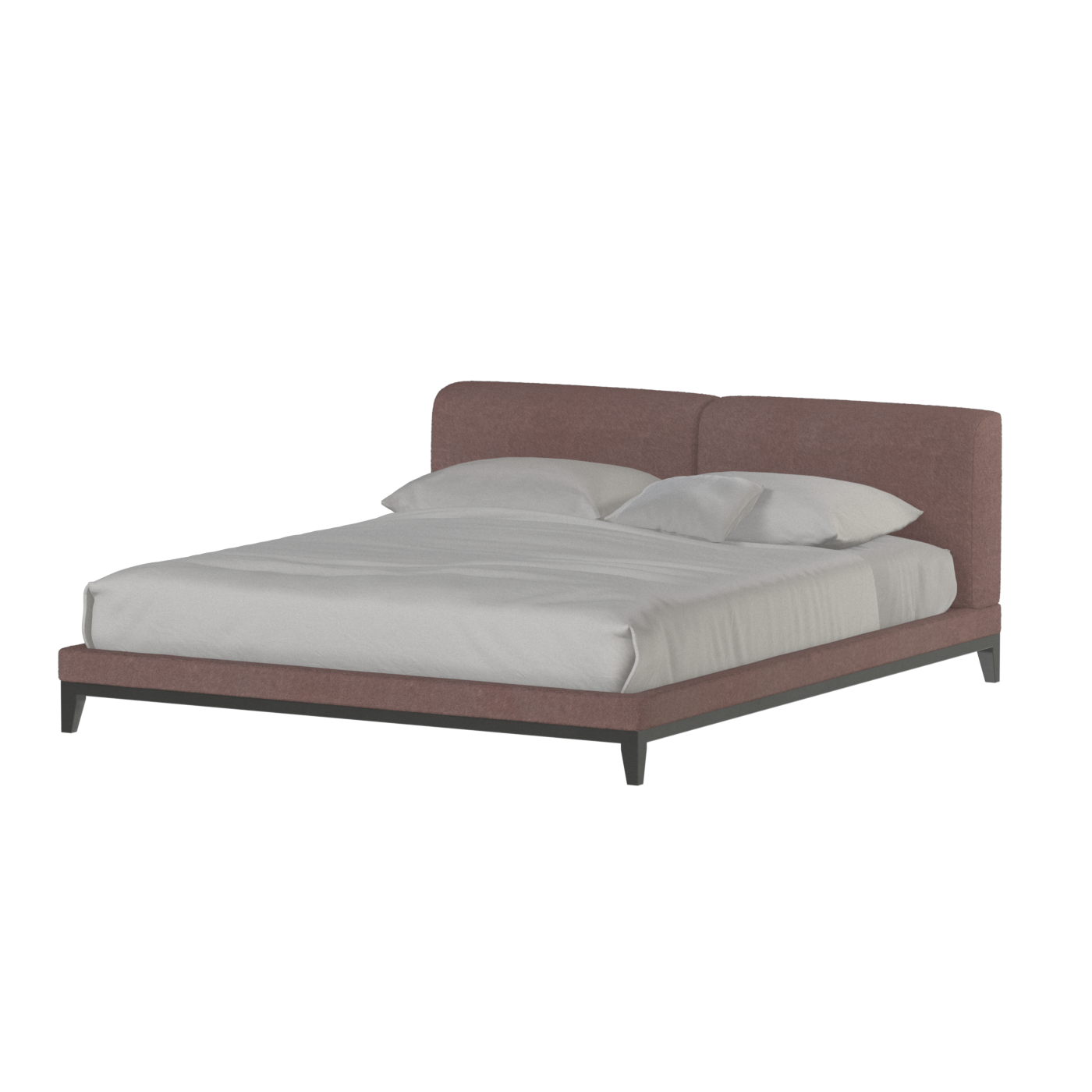 Infinity Upholstered Double Bed with Elegant Headboard