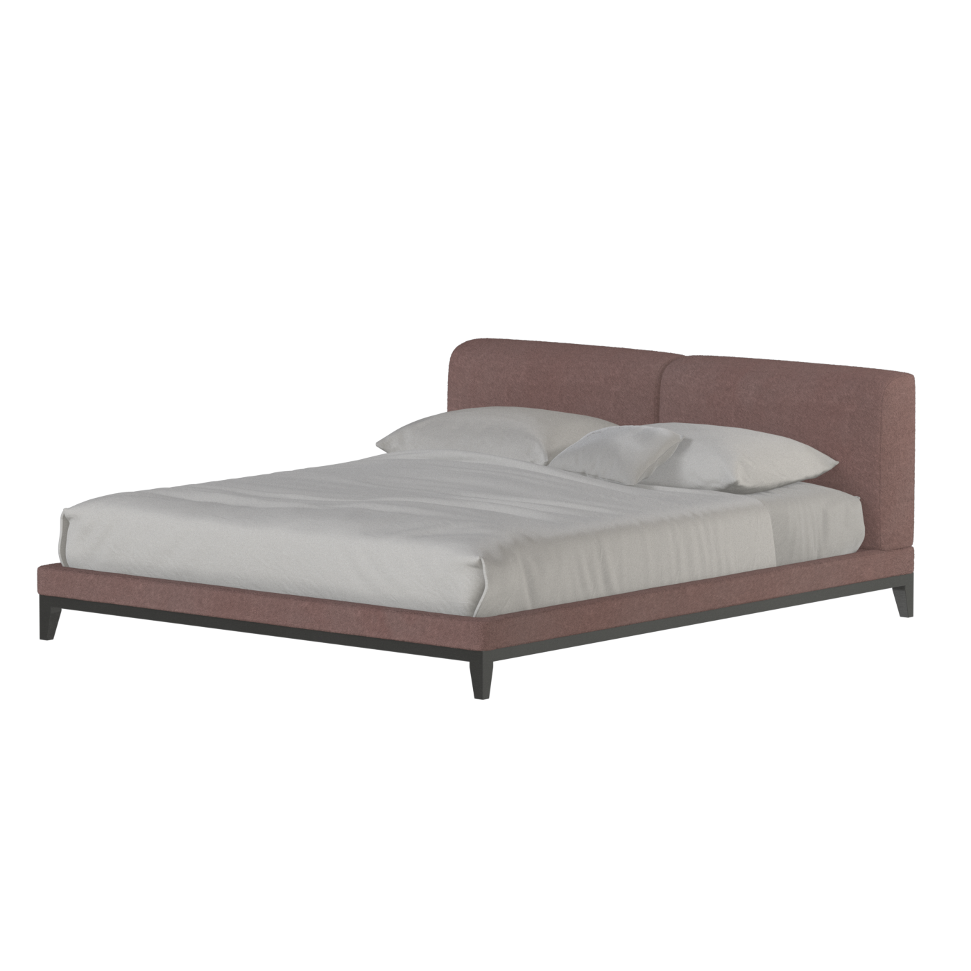 Infinity Upholstered Double Bed with Elegant Headboard