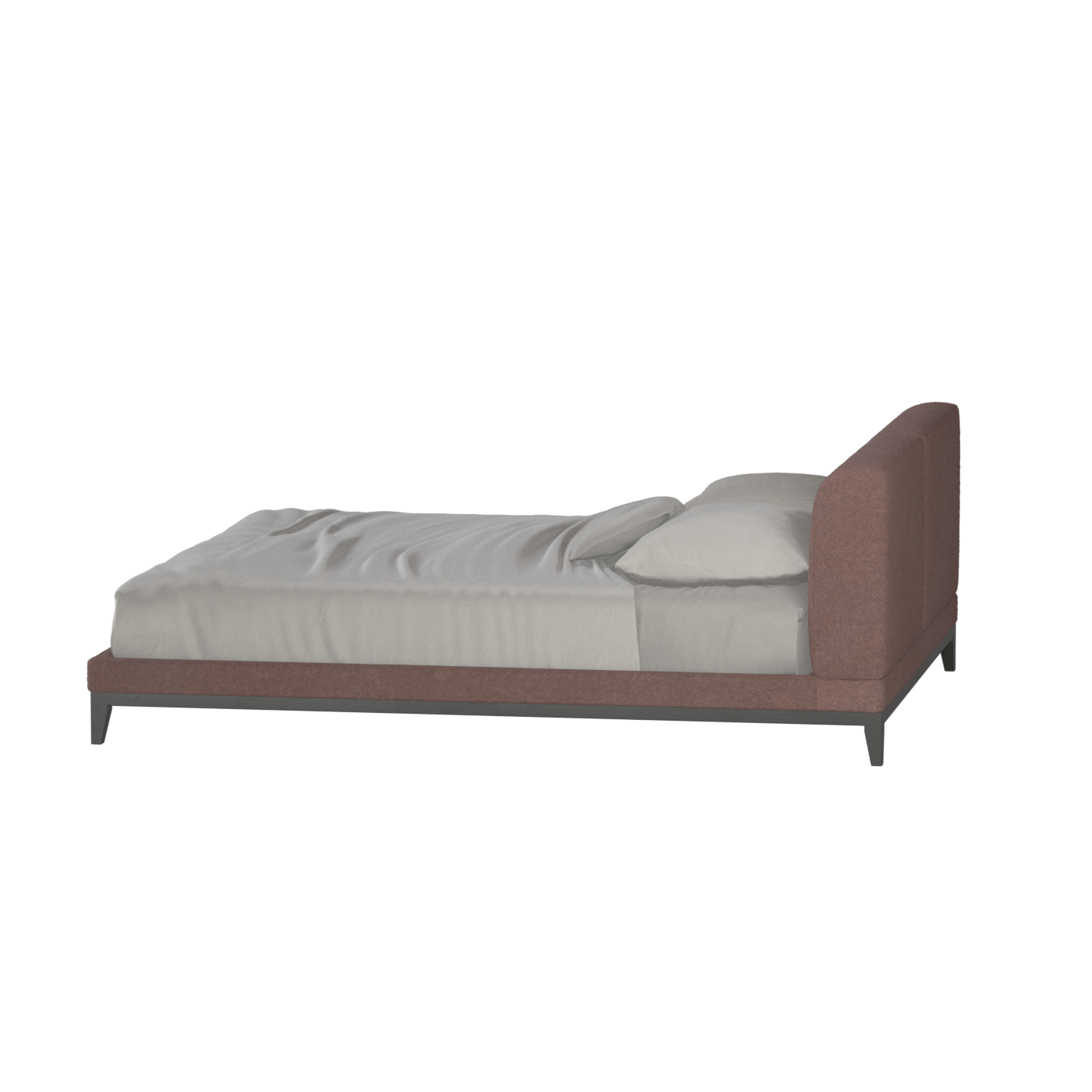 Infinity Upholstered Double Bed with Elegant Headboard