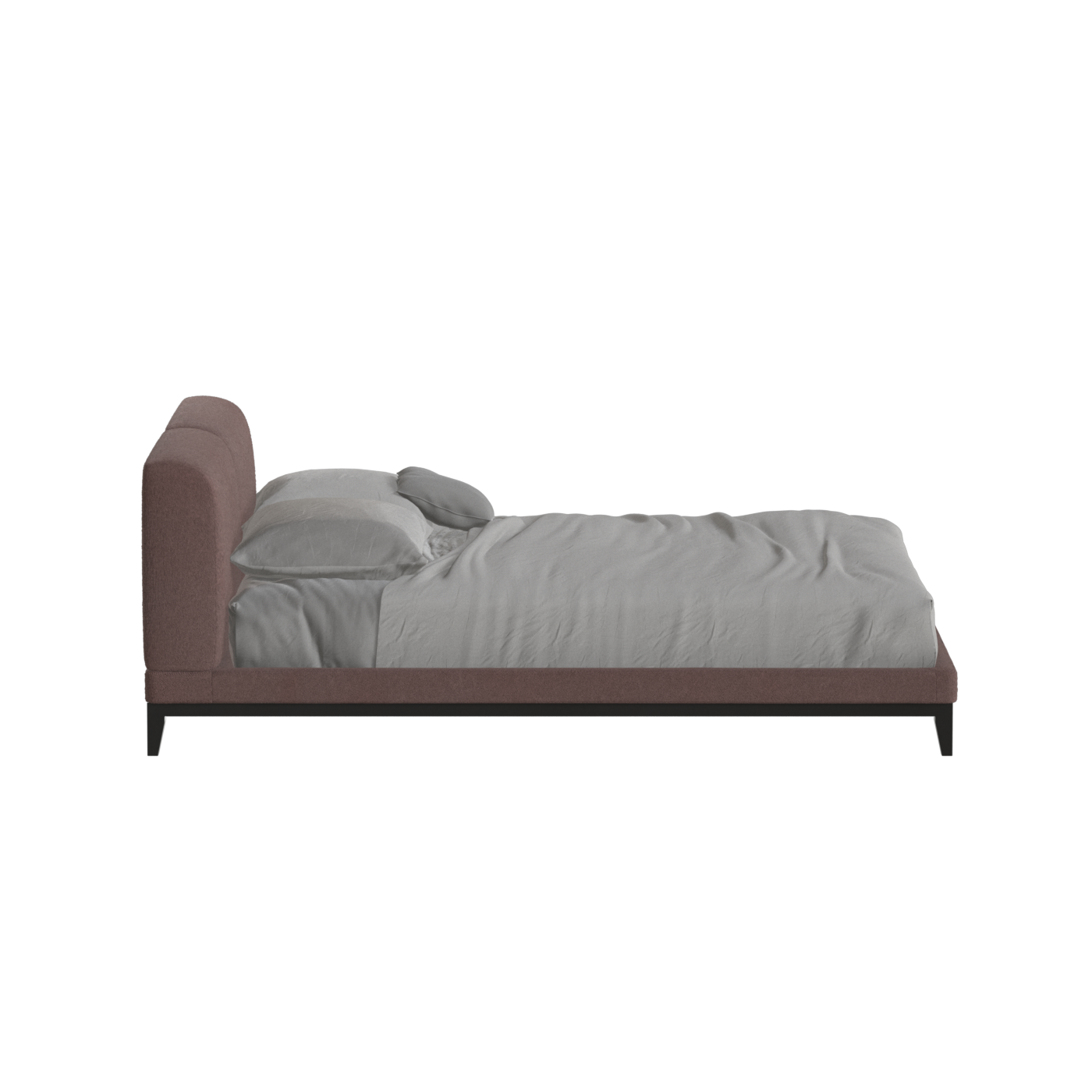 Infinity Upholstered Double Bed with Elegant Headboard
