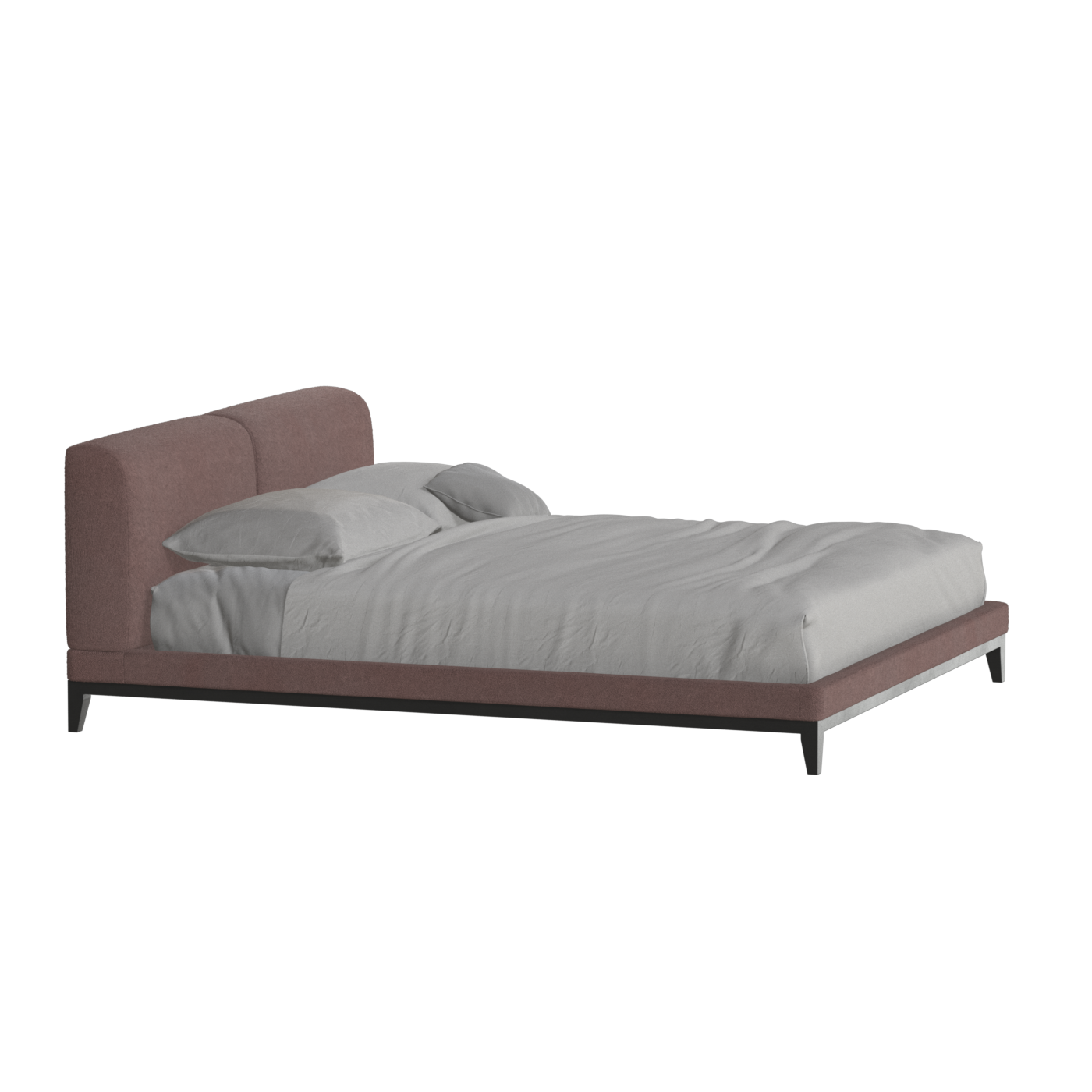 Infinity Upholstered Double Bed with Elegant Headboard