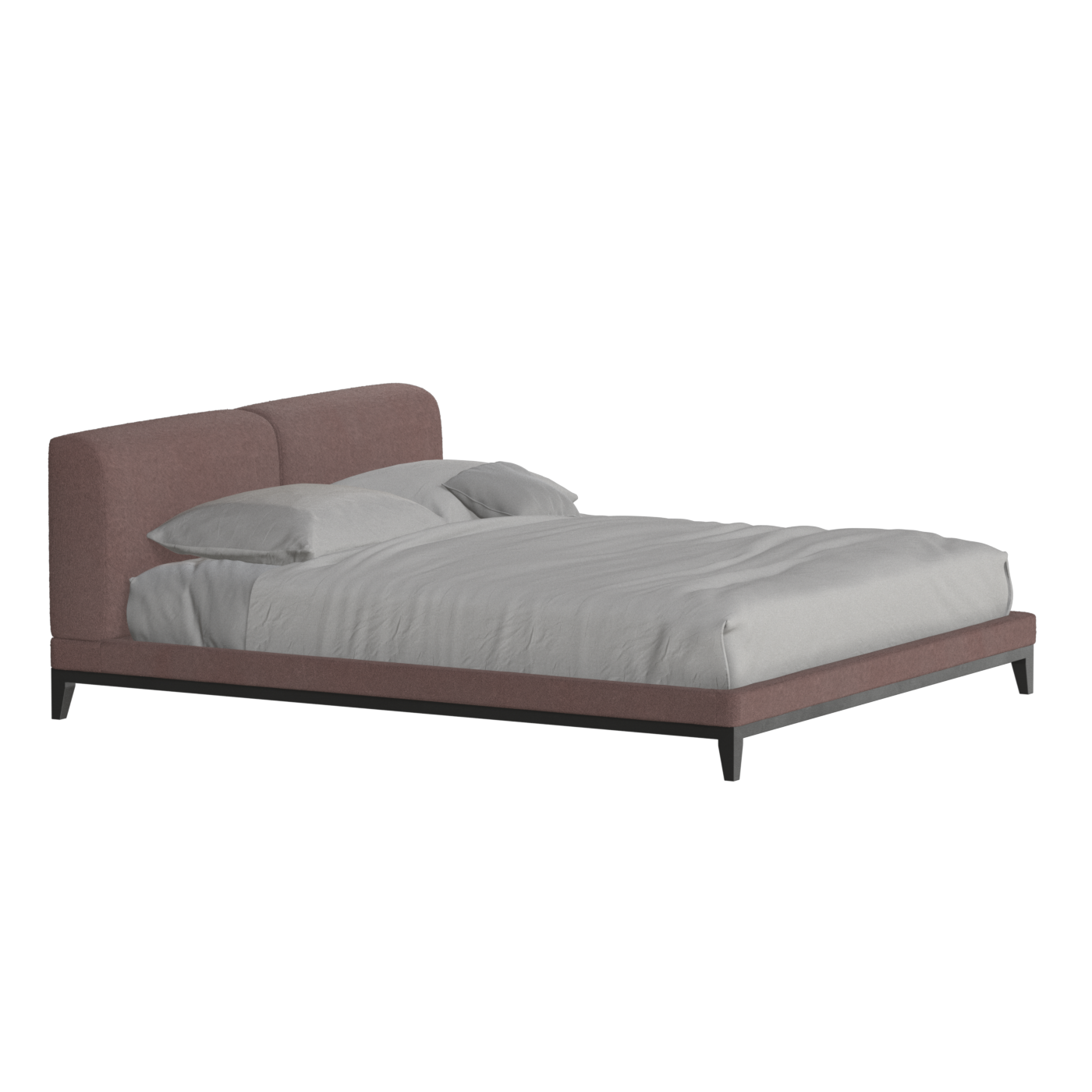 Infinity Upholstered Double Bed with Elegant Headboard