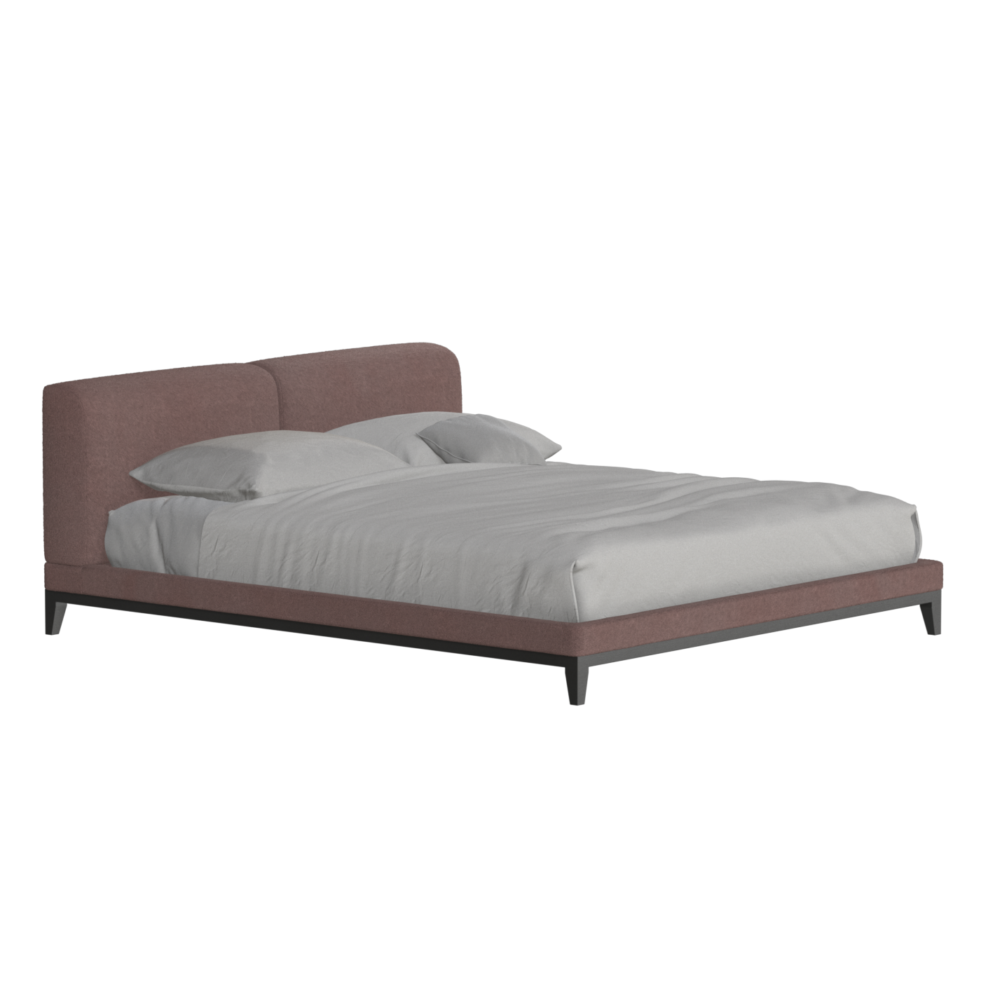 Infinity Upholstered Double Bed with Elegant Headboard
