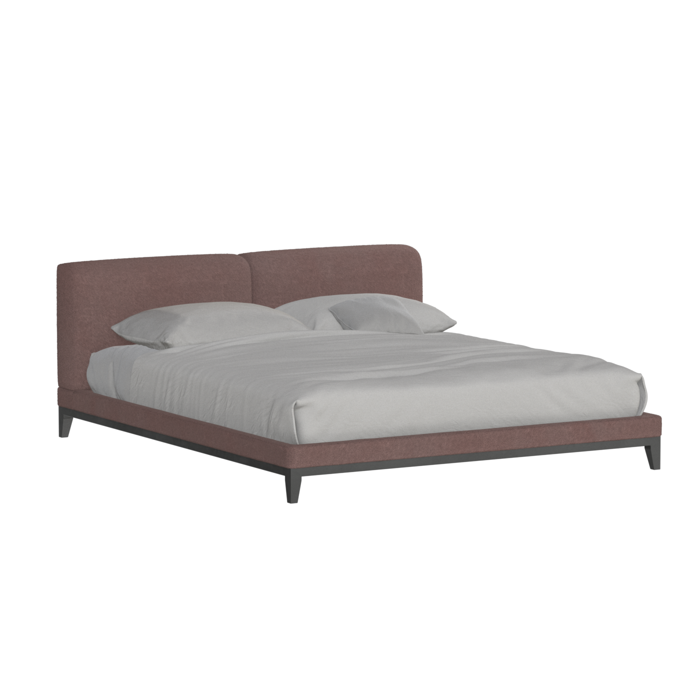 Infinity Upholstered Double Bed with Elegant Headboard